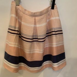 Chelsea 28 pink and navy pleated striped skirt